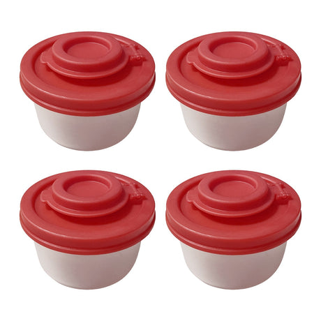 CGZQFEI Salt and Pepper Shakers Moisture Proof Set,Small Mini Salt Shaker to go Camping Picnic Outdoors Kitchen Lunch Boxes Travel Spice Set Clear with Red Covers Plastic Airtight Dispenser Red3
