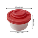 CGZQFEI Salt and Pepper Shakers Moisture Proof Set,Small Mini Salt Shaker to go Camping Picnic Outdoors Kitchen Lunch Boxes Travel Spice Set Clear with Red Covers Plastic Airtight Dispenser Red3