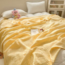 Soft Warm Blanket - Pure Cotton Lightweight Bedding | Breathable & Big Size 200*230cm | Cozy Cotton Blanket for Sofa & Bed | Warm & Soft Home Textiles for Year-Round Use(I) K