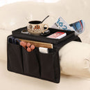Sofa Armrest Organizer with Cup Holder - TV Remote Holder for Recliner & Couch | Armchair Caddy with Storage Pockets | Holds Cellphone, Tablet, Books, Magazines & Drinks Side Storage Bag(Black) Beige