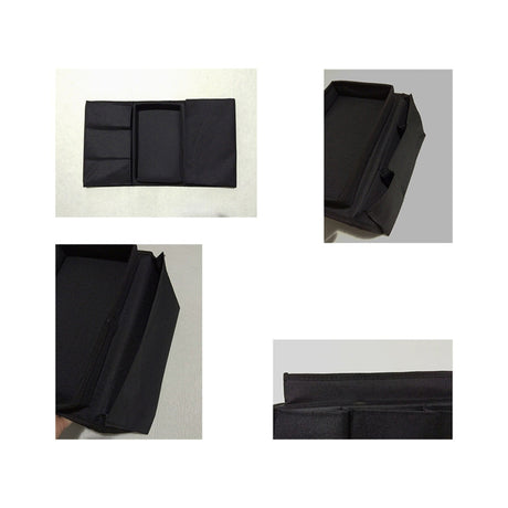 Sofa Armrest Organizer with Cup Holder - TV Remote Holder for Recliner & Couch | Armchair Caddy with Storage Pockets | Holds Cellphone, Tablet, Books, Magazines & Drinks Side Storage Bag(Black) Black