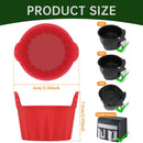 Air Fryer Baking Cups, Suitable for Microwave and Oven, Silicone Baking Ramekins for Muffins, Puddings, Eggs and Cupcakes, Silicone Muffin Cups for Air Fryer (Black/1 Pcs) 2.36x2.95 2.36" x 2.95" Black