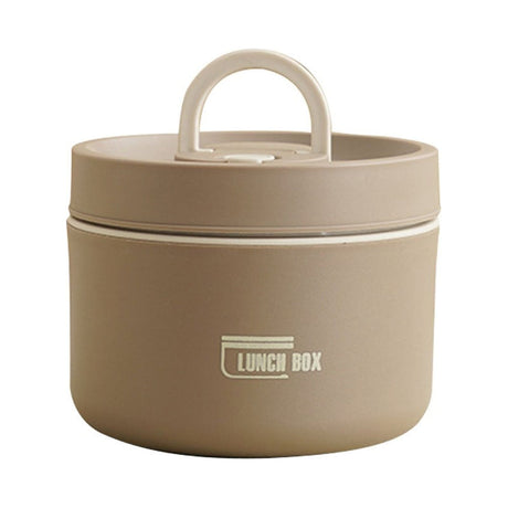 Home Portable Insulated Bento Lunch Box Set for Adult, 4Sizes Vacuum lunch box, to Keep Food Warm or Cool, Thermal Food Containers for Fruits and Sauces, Durable and Leak-Proof(Brown,4.5x4.5x3.6