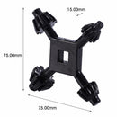 4 in 1 Drill Chuck Key Wrench, 1/4" 3/8" 1/2" Sizes Replacement Tool for Electric Drills, Drill Presses, Power Tool Chucks, for DIY, Home Improvement, Construction Projects, 1 Pcs, 2.95x2.95 2.95" x 2.95" Black*2