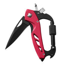 Portable 2-in-1 Multifunctional Folding Pocket Knife,All-in-One Outdoor Portable Multifunctional Red Folding Pocket Tool Multiple Functions Tool with Bottle Opener, Window Breaker Screwdriver,Red Black