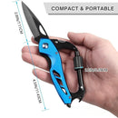Portable 2-in-1 Multifunctional Folding Pocket Knife,All-in-One Outdoor Portable Multifunctional Red Folding Pocket Tool Multiple Functions Tool with Bottle Opener, Window Breaker Screwdriver,Red Gold