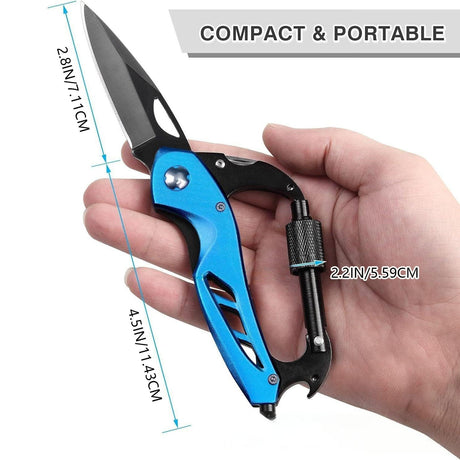 Portable 2-in-1 Multifunctional Folding Pocket Knife,All-in-One Outdoor Portable Multifunctional Red Folding Pocket Tool Multiple Functions Tool with Bottle Opener, Window Breaker Screwdriver,Red Pink