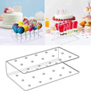 Cake Pop Stand 15 Holes Lollipop Display Stand, Acrylic Clear Cake Pop Holder Lollipop Display for Dessert Table Weddings Birthday Party Halloween Candy Decorative, 6.2x3.5x1.5 6.2" x 3.5" x 1.5" Clear