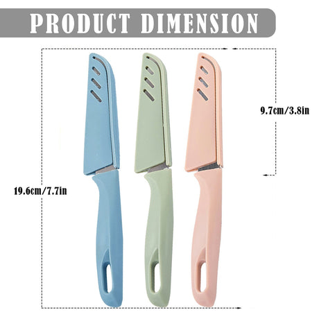 Paring Knife,1Pcs Paring Knives (1 Knives And 1 Knife Cover),4 Inch Peeling Knife,Fruit And Vegetable Knife,Ultra Sharp Kitchen Knives, Stainless Steel, Pp Plastic Handle,Kitchen Gadgets A