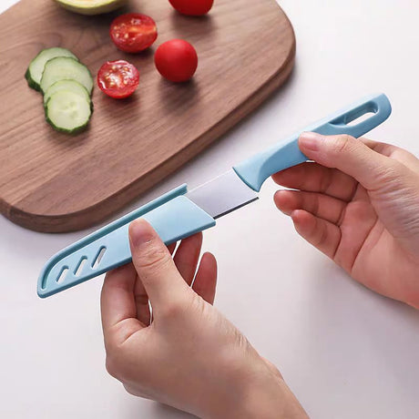 Paring Knife,1Pcs Paring Knives (1 Knives And 1 Knife Cover),4 Inch Peeling Knife,Fruit And Vegetable Knife,Ultra Sharp Kitchen Knives, Stainless Steel, Pp Plastic Handle,Kitchen Gadgets A