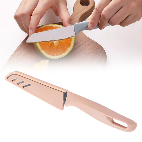 Paring Knife,1Pcs Paring Knives (1 Knives And 1 Knife Cover),4 Inch Peeling Knife,Fruit And Vegetable Knife,Ultra Sharp Kitchen Knives, Stainless Steel, Pp Plastic Handle,Kitchen Gadgets,A B