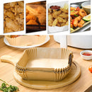 10/30/50/100 Pcs Air Fryer Disposable Paper Liners,8In Unbleached Square Parchment Paper Non-Stick Airfryer Basket Liners For Steamer Microwave Oven, Deep Fryer Parts & Accessories,(A,10PCS) 50PCS A
