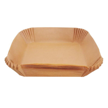 10/30/50/100 Pcs Air Fryer Disposable Paper Liners,8In Unbleached Square Parchment Paper Non-Stick Airfryer Basket Liners For Steamer Microwave Oven, Deep Fryer Parts & Accessories,(A,10PCS) 100PCS A