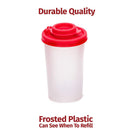 Salt And Pepper Shakers Moisture Proof,Plastic Salt Shakers,Salt Shaker To Go Camping Picnic Outdoors Kitchen Lunch Boxes Travel Spice Set Clear With Red Covers Lids Plastic Airtight Dispenser,1PCS 3PCS