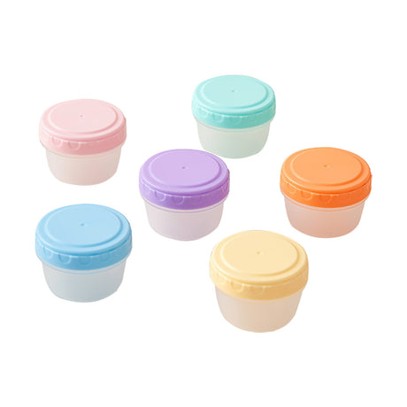 6Pcs 2Oz Small Containers With Lids,Reusable Plastic Storage Jars For Snack And Puree, Salad Dressing Container To Go, Storage Containers, Freezer Food Containers, Dishwasher Safe,Bpa Free,6PCS 12PCS