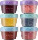 6Pcs 2Oz Small Containers With Lids,Reusable Plastic Storage Jars For Snack And Puree, Salad Dressing Container To Go, Storage Containers, Freezer Food Containers, Dishwasher Safe,Bpa Free,6PCS 12PCS
