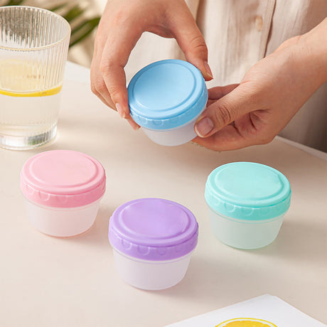 6Pcs 2Oz Small Containers With Lids,Reusable Plastic Storage Jars For Snack And Puree, Salad Dressing Container To Go, Storage Containers, Freezer Food Containers, Dishwasher Safe,Bpa Free,6PCS 36PCS