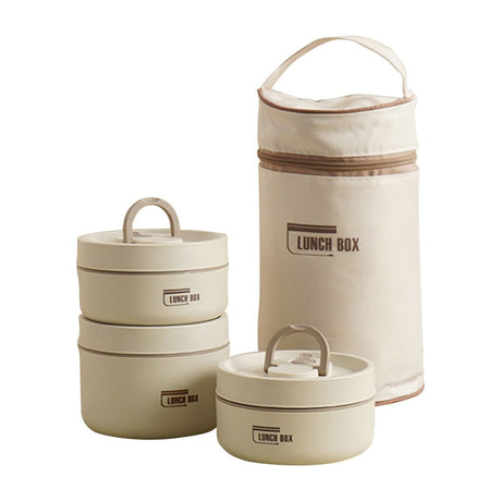 Insulated Lunch Box,Thermo Food Jar for Hot Food,Lunch Containers Wide Mouth Vacuum Insulated Stainless Steel Leakproof Lunch Box,Portable Stainless Steel Food Container,Thermal Food Container,Brown 420ML(2PCS)+620ML(1PCS) Blue