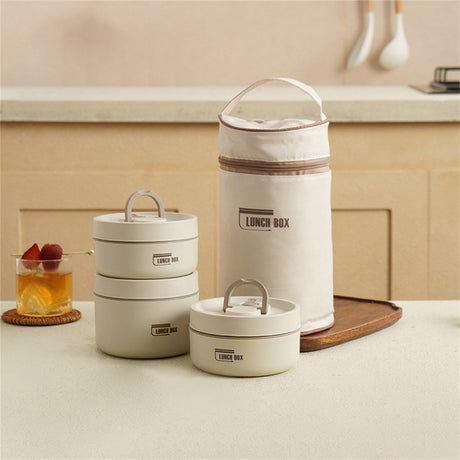 Insulated Lunch Box,Thermo Food Jar for Hot Food,Lunch Containers Wide Mouth Vacuum Insulated Stainless Steel Leakproof Lunch Box,Portable Stainless Steel Food Container,Thermal Food Container,Brown 420ML(2PCS)+620ML(1PCS) Blue