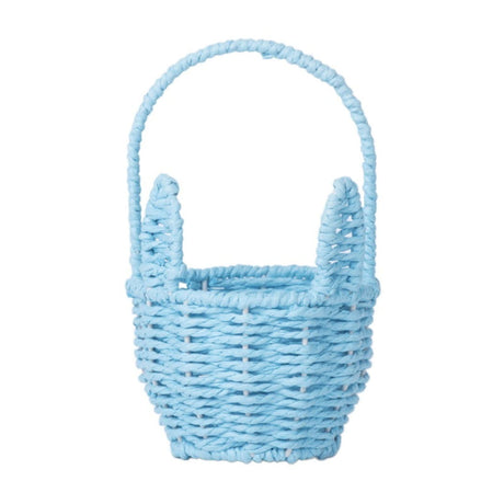 Woven Breads Baskets, Oval Small Fruit Baskets, Stackable Plastic Wicker Baskets for Serving Vegetables, Kitchen, Restaurant, Outdoor, Imitation Rattan, 1 Pcs, 7.48x5.11x2.75 4.88