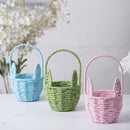 Woven Breads Baskets, Oval Small Fruit Baskets, Stackable Plastic Wicker Baskets for Serving Vegetables, Kitchen, Restaurant, Outdoor, Imitation Rattan, 1 Pcs, 7.48x5.11x2.75 4.88" x 8.19" White