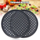 Pizza Pan for Oven, Nonstick Pizza Pans, Carbon Steel Pizza Pan with Holes, Pizza Baking Pan for Oven Baking Supplies, for Home Baking Kitchen Oven Restaurant, 1 Pcs, 12.6 Inches 12.6" Black