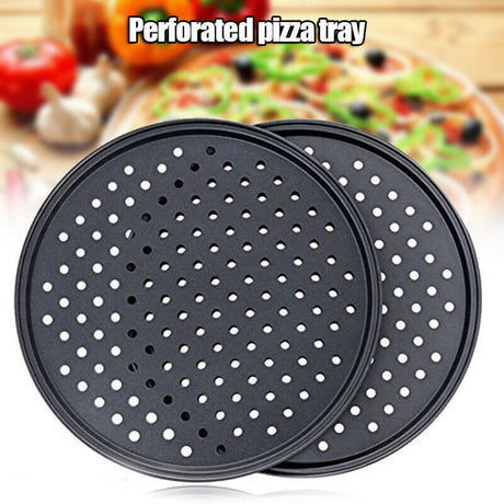 Pizza Pan for Oven, Nonstick Pizza Pans, Carbon Steel Pizza Pan with Holes, Pizza Baking Pan for Oven Baking Supplies, for Home Baking Kitchen Oven Restaurant, 1 Pcs, 12.6 Inches 12.6
