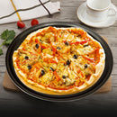 Pizza Pan for Oven, Nonstick Pizza Pans, Carbon Steel Pizza Pan with Holes, Pizza Baking Pan for Oven Baking Supplies, for Home Baking Kitchen Oven Restaurant, 1 Pcs, 12.6 Inches 12.6" Black