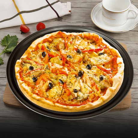 Pizza Pan for Oven, Nonstick Pizza Pans, Carbon Steel Pizza Pan with Holes, Pizza Baking Pan for Oven Baking Supplies, for Home Baking Kitchen Oven Restaurant, 1 Pcs, 12.6 Inches 12.6