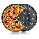 Pizza Pan for Oven, Nonstick Pizza Pans, Carbon Steel Pizza Pan with Holes, Pizza Baking Pan for Oven Baking Supplies, for Home Baking Kitchen Oven Restaurant, 1 Pcs, 12.6 Inches 12.6" Black