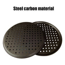Pizza Pan for Oven, Nonstick Pizza Pans, Carbon Steel Pizza Pan with Holes, Pizza Baking Pan for Oven Baking Supplies, for Home Baking Kitchen Oven Restaurant, 1 Pcs, 12.6 Inches 12.6" Black