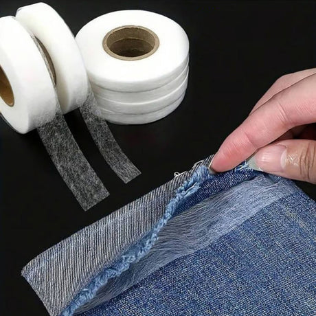 White No Sew Hemming Tape Double Sided,No Sewing Hemming Tape,Fabric Adhesive Tape,Fabric Tape For Hemming,No Sew Hemming Tapes For Pants Curtains Dresses Clothes Fabric Crafting Projects 1.5 cm White