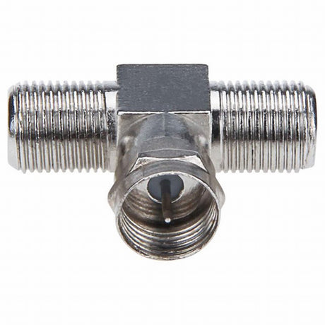 Coaxial Cable Splitter, TV Splitter 2 in 1 Out 2-Pack F Type RG6 Male to 2 F Female 3 Way Cable Splitter Coax T Connector Adapter for Video VCR Antenna Cable Satellite, 2 Pcs, 1.22 Inches 1.22