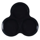 1 Pcs Silicone Egg Cups for Air Fryer,3-Cavity Cupcake Baking Tray,Round Silicone Baking Tools,Round Silicone Ramekins,for Sandwiches,Non-Stick Tray for Baking Accessories,(Dark Gray,9.06x8.46 in) Black