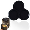 1 Pcs Silicone Egg Cups for Air Fryer,3-Cavity Cupcake Baking Tray,Round Silicone Baking Tools,Round Silicone Ramekins,for Sandwiches,Non-Stick Tray for Baking Accessories,(Dark Gray,9.06x8.46 in) Black