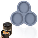 1 Pcs Silicone Egg Cups for Air Fryer,3-Cavity Cupcake Baking Tray,Round Silicone Baking Tools,Round Silicone Ramekins,for Sandwiches,Non-Stick Tray for Baking Accessories,(Dark Gray,9.06x8.46 in) Dark Gray