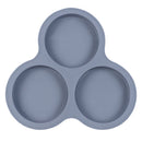 1 Pcs Silicone Egg Cups for Air Fryer,3-Cavity Cupcake Baking Tray,Round Silicone Baking Tools,Round Silicone Ramekins,for Sandwiches,Non-Stick Tray for Baking Accessories,(Dark Gray,9.06x8.46 in) Dark Gray