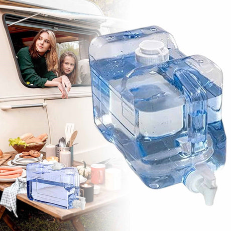 Fridge Water Dispensers Bottle with Leak-proof Spigot and Convenient Handle Plastic Cold Juice Beverage Dispenser Jug for Party Refrigerator Drink Juice Iced Tea, 1.5 Gallon, 1 Pcs, 13.78x4.92x8.46 13.78