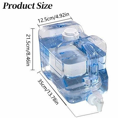 Fridge Water Dispensers Bottle with Leak-proof Spigot and Convenient Handle Plastic Cold Juice Beverage Dispenser Jug for Party Refrigerator Drink Juice Iced Tea, 1.5 Gallon, 1 Pcs, 13.78x4.92x8.46 13.78