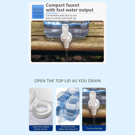 Fridge Water Dispensers Bottle with Leak-proof Spigot and Convenient Handle Plastic Cold Juice Beverage Dispenser Jug for Party Refrigerator Drink Juice Iced Tea, 1.5 Gallon, 1 Pcs, 13.78x4.92x8.46 13.78