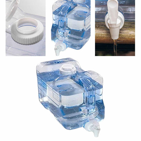 Fridge Water Dispensers Bottle with Leak-proof Spigot and Convenient Handle Plastic Cold Juice Beverage Dispenser Jug for Party Refrigerator Drink Juice Iced Tea, 1.5 Gallon, 1 Pcs, 13.78x4.92x8.46 13.78