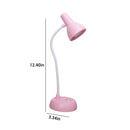 LED Eye Protection Table Lamp for Estudiar,Bendable Gooseneck and Adjustable Brightness,Battery-Powered and Portable,Ideal for Bedroom,Dorm,or Reading,Includes USB Cable. Pink