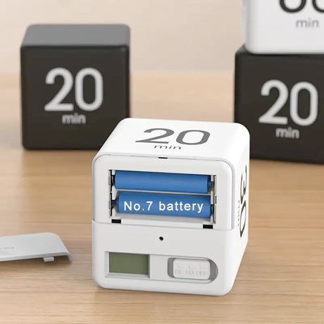Kitchen Timer - Timer - Cube Timer - Flip Timer - Digital Kitchen Timer - Pomodoro Timer - Time Management - Study Timer - Visual Timer - Kitchen Timer - Countdown - Desk Accessories - Kitchen Timers - Gravity Timer - Red - 1 Piece