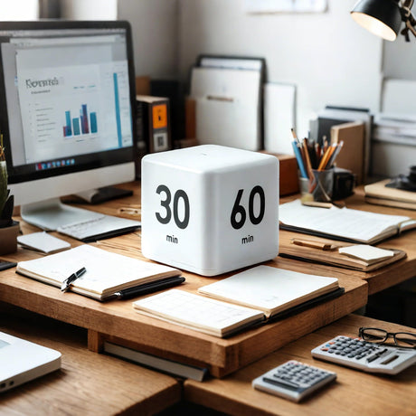 Kitchen Timer - Timer - Cube Timer - Flip Timer - Digital Kitchen Timer - Pomodoro Timer - Time Management - Study Timer - Visual Timer - Kitchen Timer - Countdown - Desk Accessories - Kitchen Timers - Gravity Timer - Red - 1 Piece