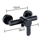 Shower tap - Shower mixer - Matte black - Bathroom tap - Surface-mounted - Single lever mixer - Shower tap - Sanitary - Bathroom accessories - Shower mixer - Modern design - Black - 1 piece