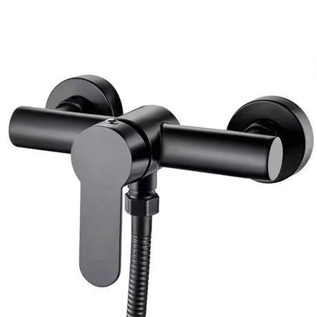 Shower tap - Shower mixer - Matte black - Bathroom tap - Surface-mounted - Single lever mixer - Shower tap - Sanitary - Bathroom accessories - Shower mixer - Modern design - Black - 1 piece