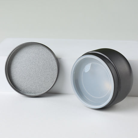 Tea Box - Portable Mini Tea Caddy, Large Tea Storage Container, Small Round Tin Coffee Caddy