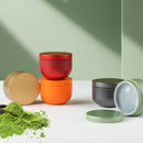 Tea Box - Portable Mini Tea Caddy, Large Tea Storage Container, Small Round Tin Coffee Caddy