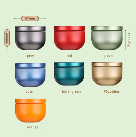 Tea Box - Portable Mini Tea Caddy, Large Tea Storage Container, Small Round Tin Coffee Caddy