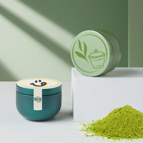 Tea Box - Portable Mini Tea Caddy, Large Tea Storage Container, Small Round Tin Coffee Caddy